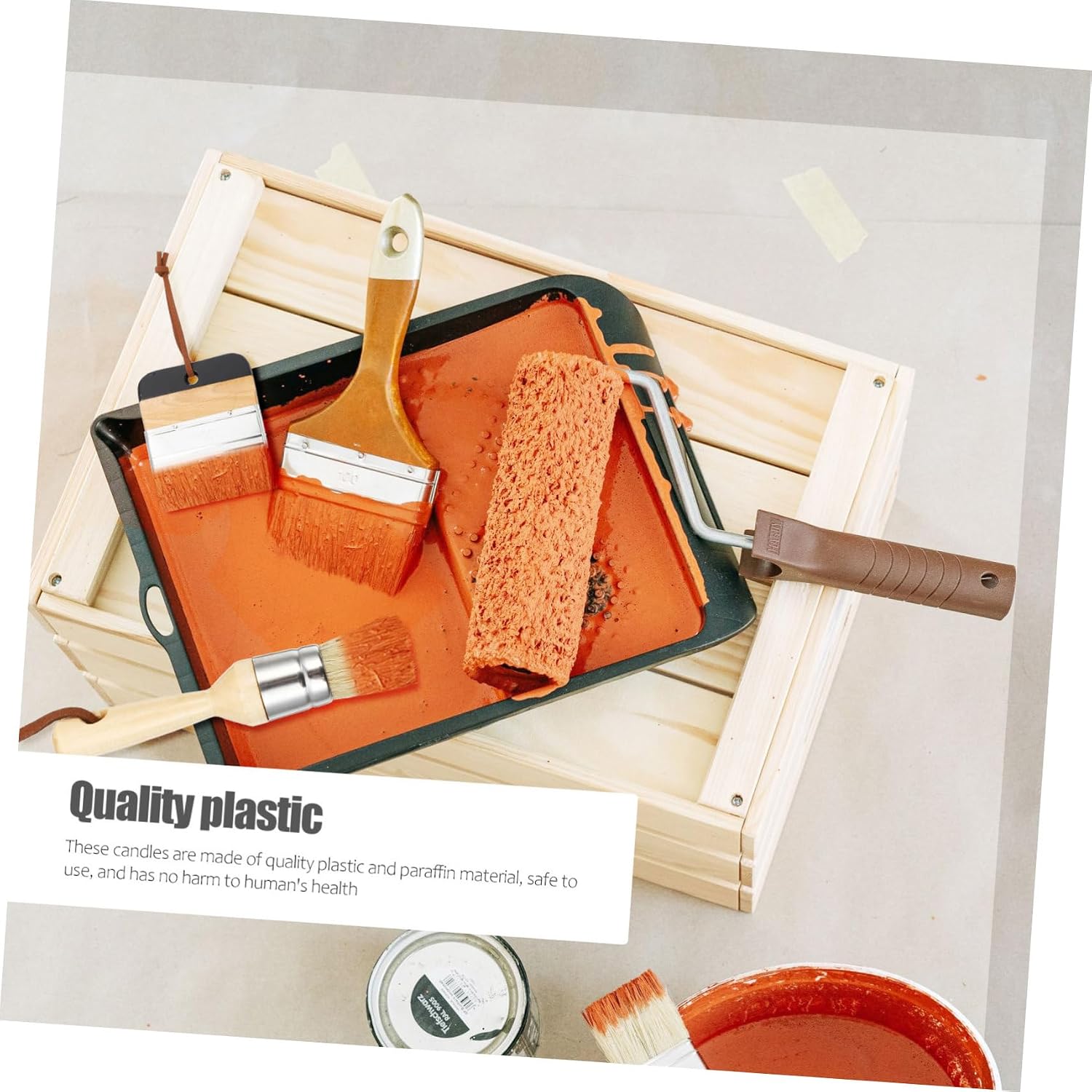 1set Boar Bristle Paint Brushes Wooden Handles for Home Decoration Durable Versatile for Furniture Walls Cabinets and Various Surfaces