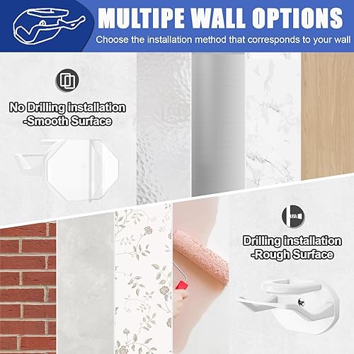 Miniatura 6 de Paquete de 24 ganchos adhesivos para sombreros para pared, perchero fuerte para gorras de béisbol, organizador de sombreros para decoración del