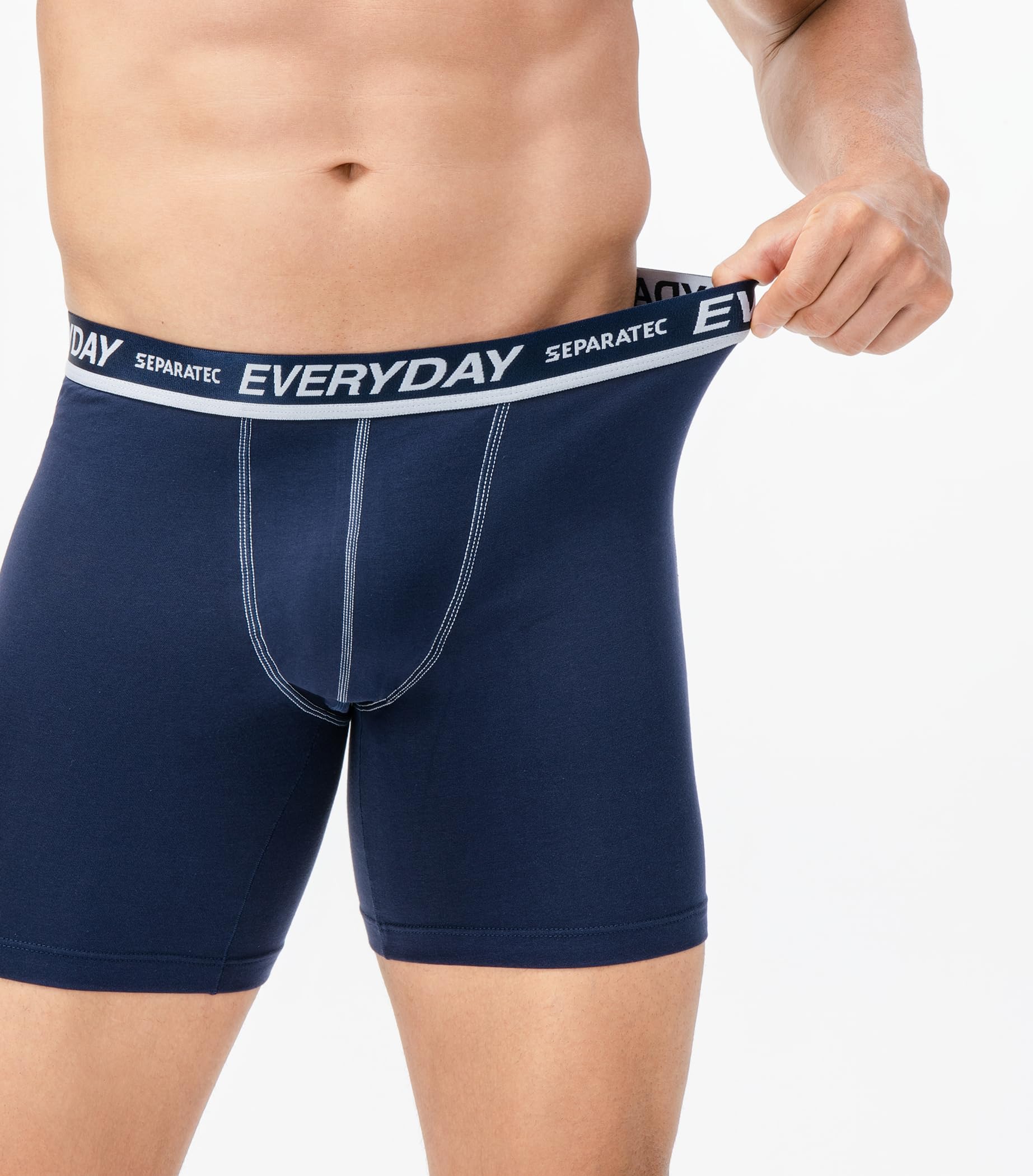 Separatec Pacco da 7 Boxer da Uomo Multicolori Traspiranti Morbido Cotone Intimo Uomo con Doppia Custodia di Sostegno