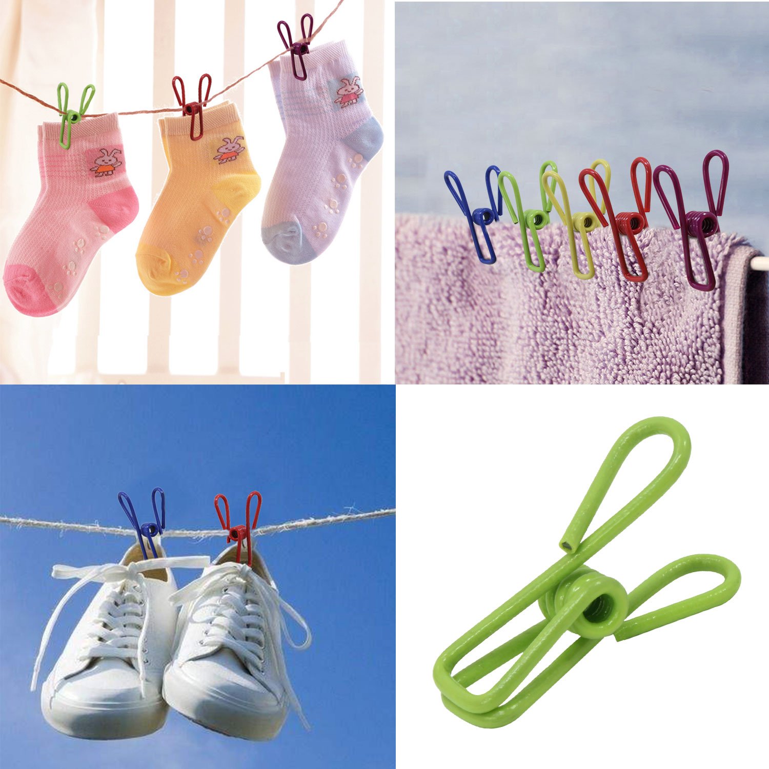 Clip A Coda Lunga Mollette Antivento A Coda Lunga con Ganci Clip A
