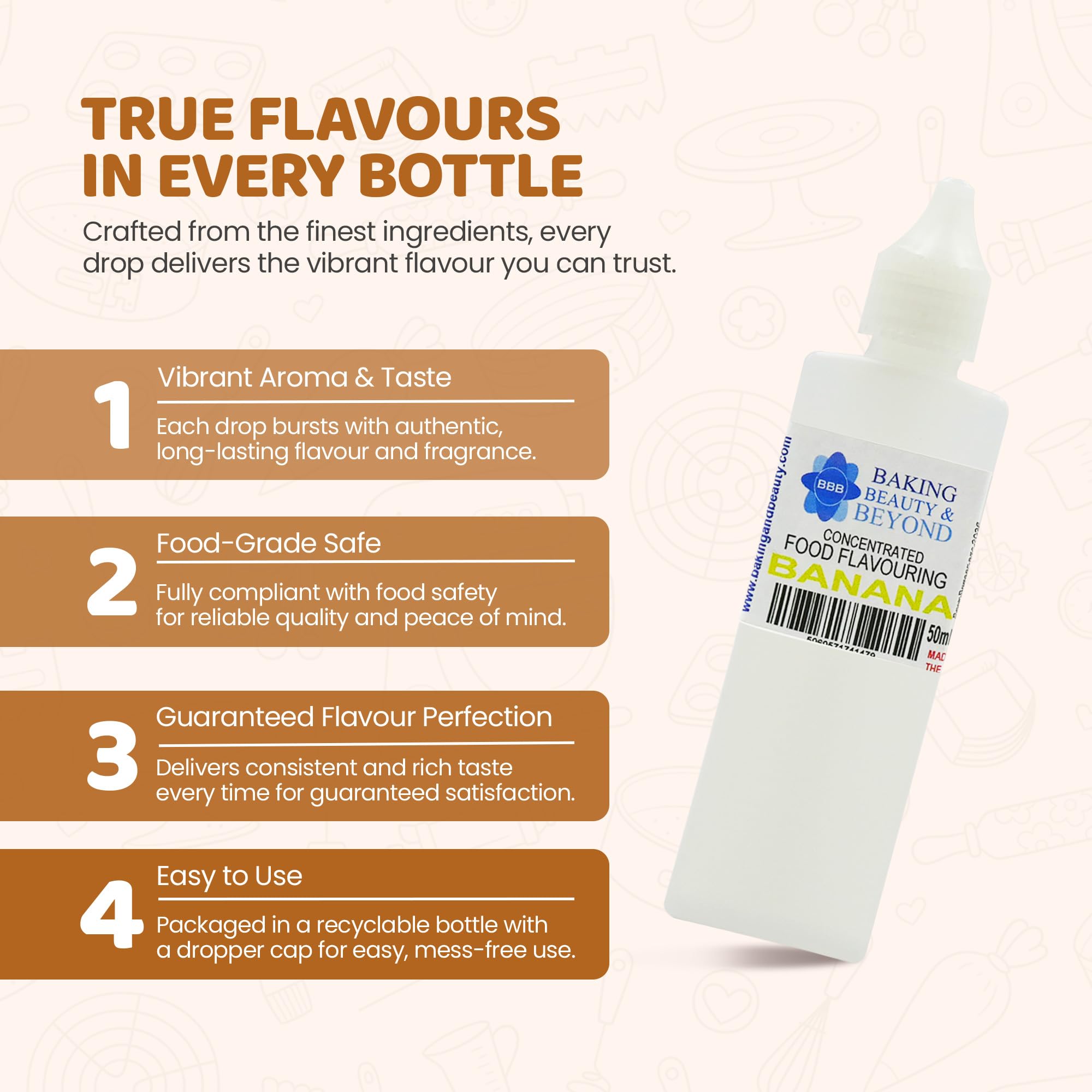 Baking Beauty and Beyond Concentrated Food Flavouring - Banana (50ml) — view 5