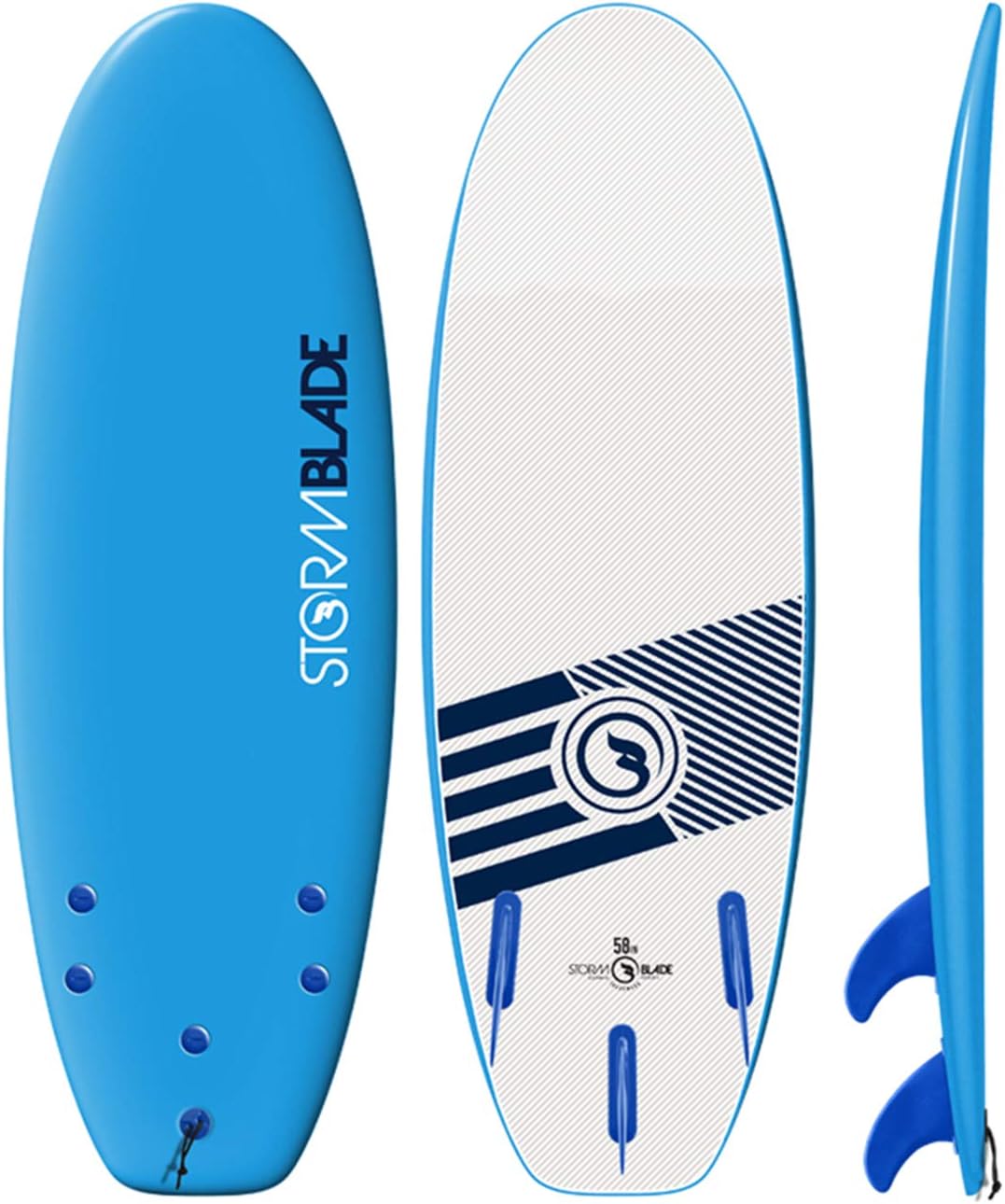 StormBlade 4ft10 Mini Surfboard // Foam Wax Free Soft Top