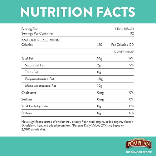 Miniatura 7 de Pompeian - Aceite de oliva extravirgen de primera presión en frío sabor suave y delicado perfecto para saltear naturalmente libre de gluten