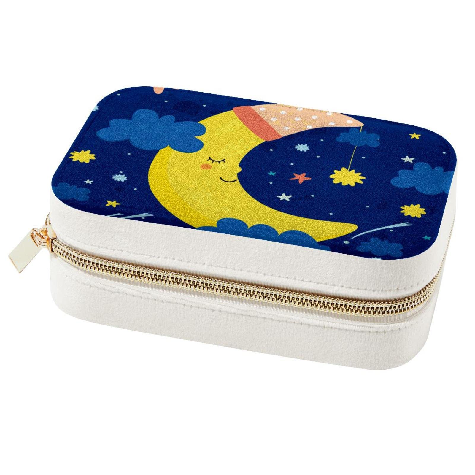 Boîte à bijoux de voyage portable lune cadeau de demoiselle d'honneur