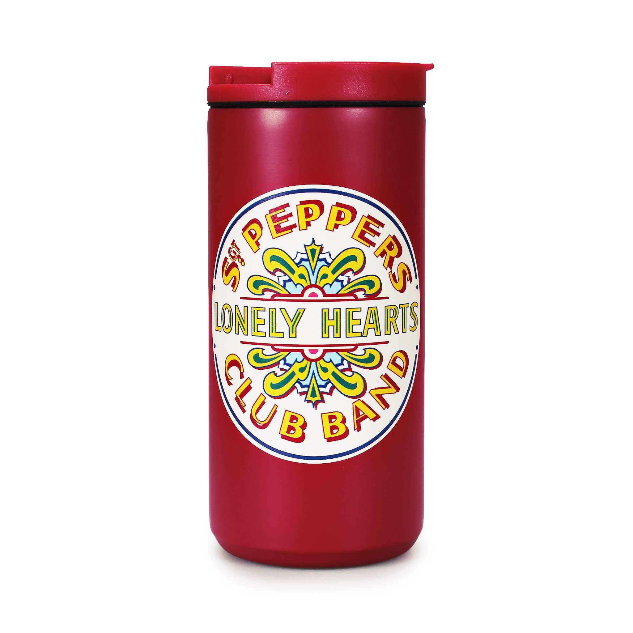 The Beatles Sgt Pepper travel mug étanche qui garde le café chaud
