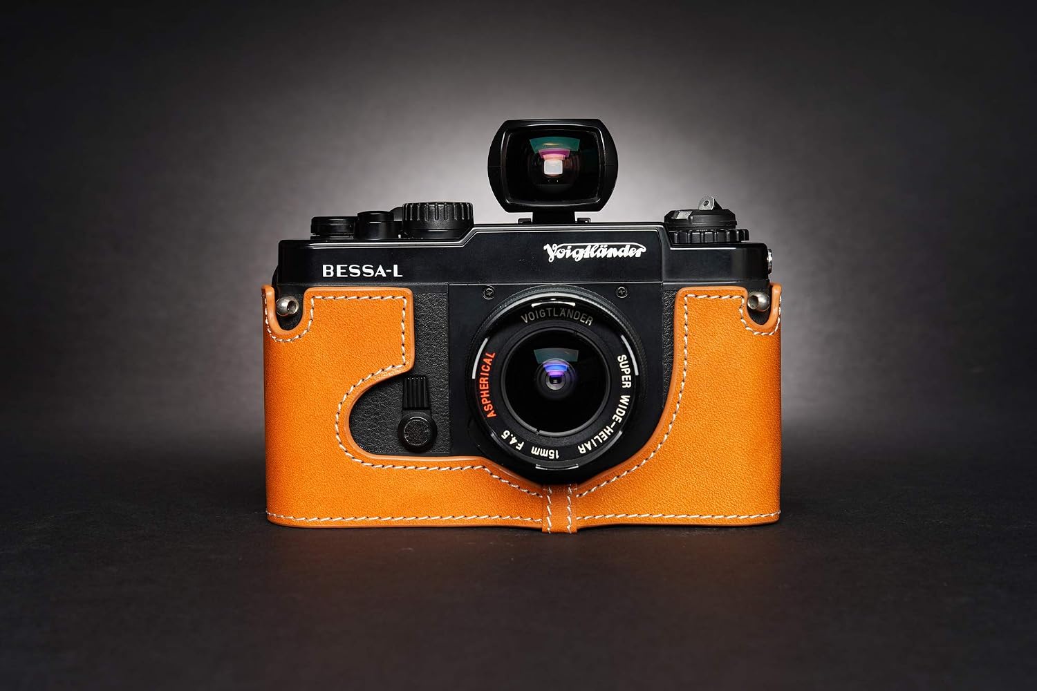 Voigtlander Bessa-R Bessa-L Leather Half Camera Case with Hand Strap (Yellow)