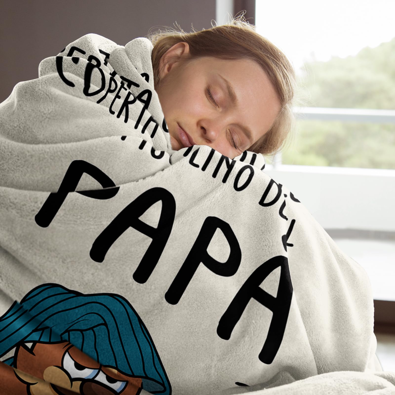 Niyewsor Regalo Papà Natale, Regalo per Papà Coperta, Regalo Papà Compleanno, Idee Regalo Papà, Festa del Papà Natale Regali per Papà da Figlia Figlio, 130×150cm