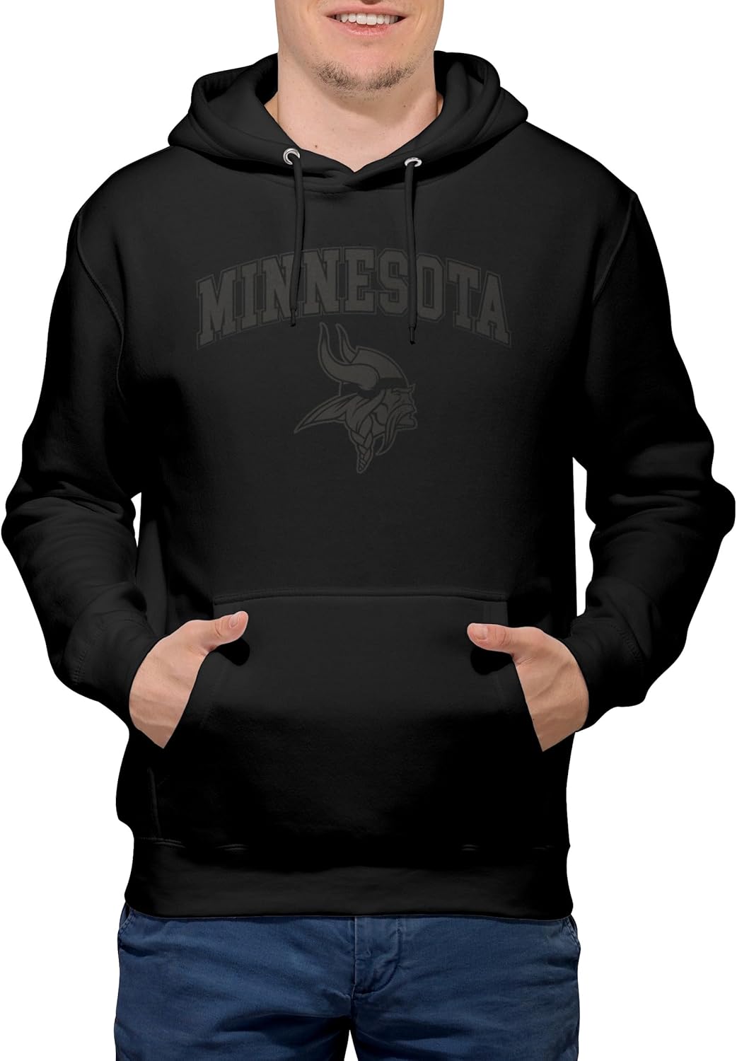 FOCO NFL Blackout Team Logo Pullover Hoodie