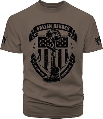Dion Wear Fallen Heroes Military Veteran T-Shirt for Men