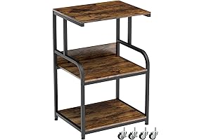 Rugged Rolling Printer Cart with Storage, Office Supplies Organizer