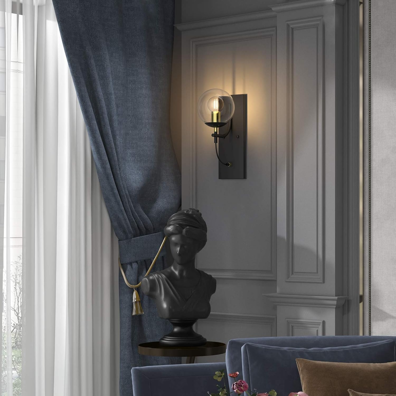 Weekly Top Sale Aipsun Black Wall Sconces Mid Century Modern Bathroom Wall Sconces Lighting Industrial Wall Lighting Fixtures with Globe Glass (Exclude Bulb) ๐ฅ Crazy Deals Aipsun Black Wall Sconces Mid Century Modern Bathroom Wall Sconces Lighting Industrial Wall Lighting Fixtures with Globe Glass (Exclude Bulb)