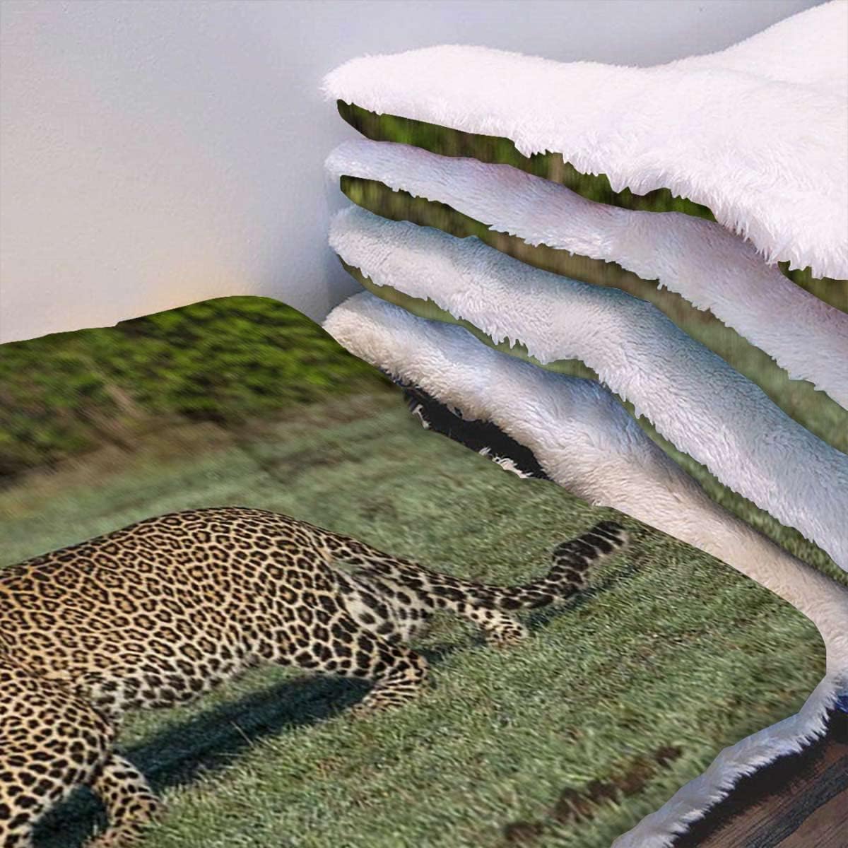 review Pale Brown Thermal Pet Mat Bed Liner Leopard Panther Drinking Large Dog Bed Pad Pets Sleeping Bed Soft Warm Fluffy Kennel Pad Animal Decor 14