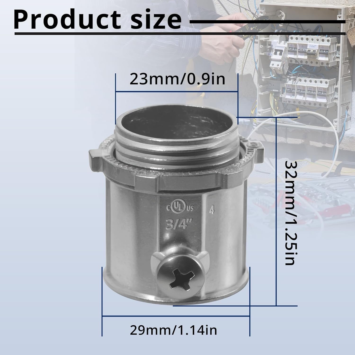 50 Pcs 3/4-Inch EMT Set Screw Connector,Zinc Die-Cast Electrical Conduit Fitting for Metal Enclosure & Junction Box Connection