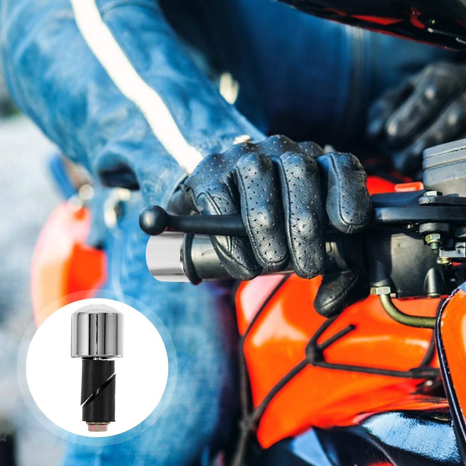 Tappi Manubrio Moto in Metallo Funzione Anti-Caduta e Facile Installazione, Accessori per Bilanciamento Manopole Motociclette