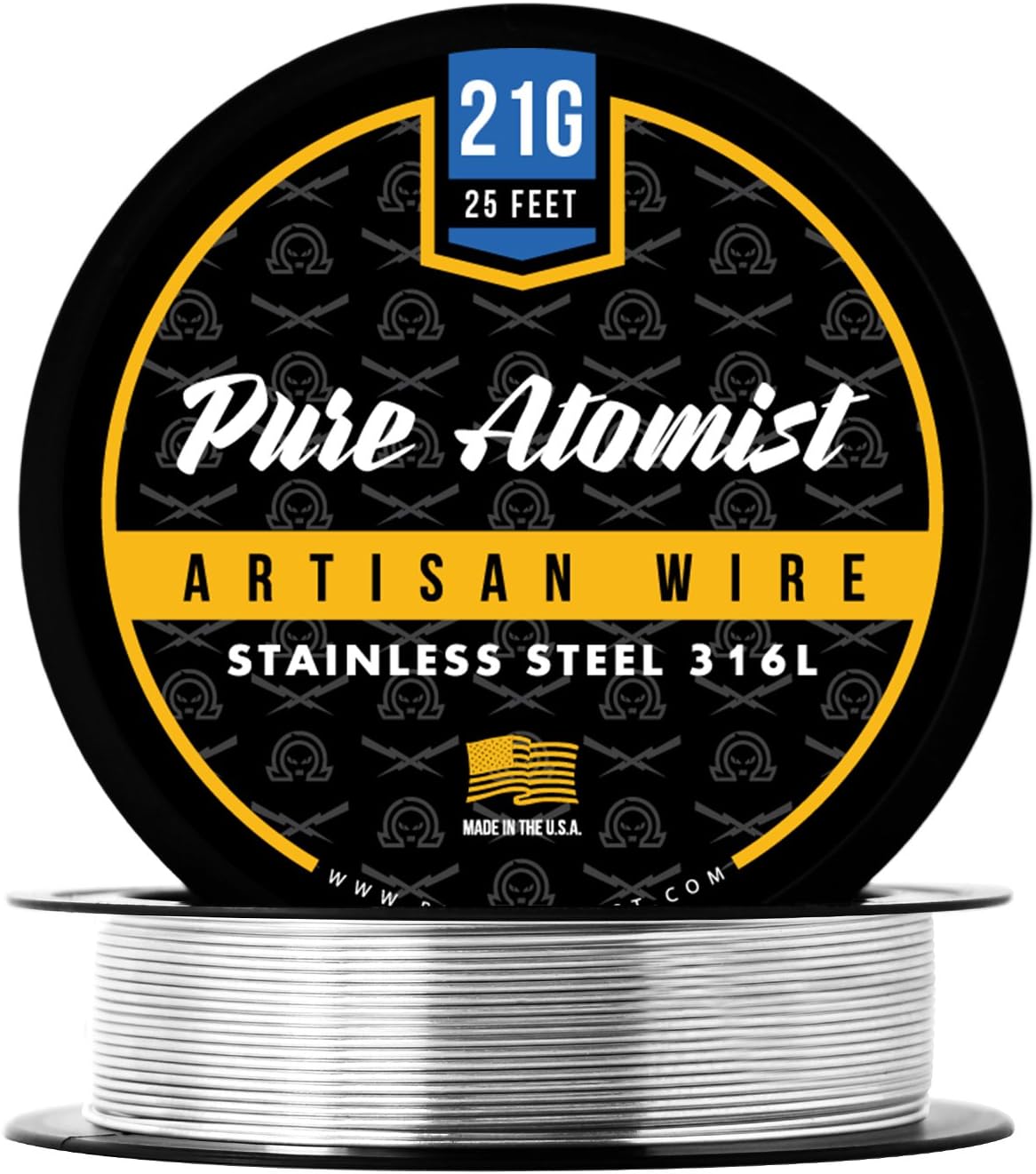 21g - Stainless Steel 316L Wire 21 Gauge Grade 316L - 21 AWG / 0.72mm - 25ft Roll