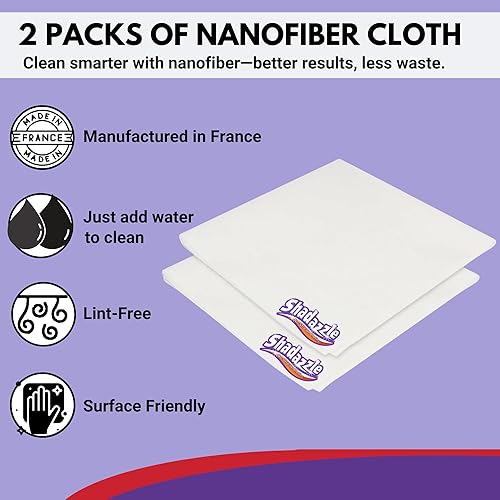 Miniatura 4 de Shadazzle Paño de limpieza de nanofibra, paño de limpieza de microfibra, paño de microfibra y toalla de microfibra, limpia sin rayas con agua,