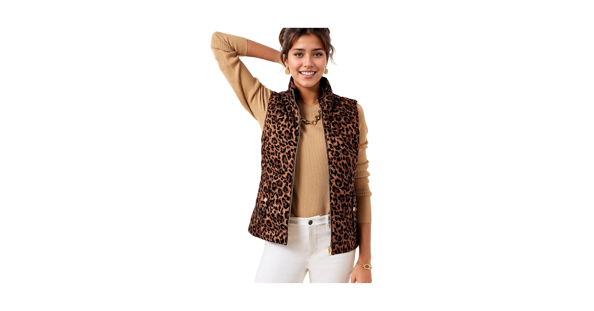 Cropped Puffer Vest Women Lightweight Quilted Stand Collar