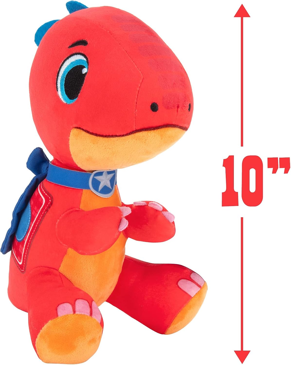 Dino Ranch - 10” Soft, Cuddly, Blitz Plush, Amazon Exclusive, Toys for Kids Ages 3 and Up - Fun Plush Toys Featuring Your Favorite Dino