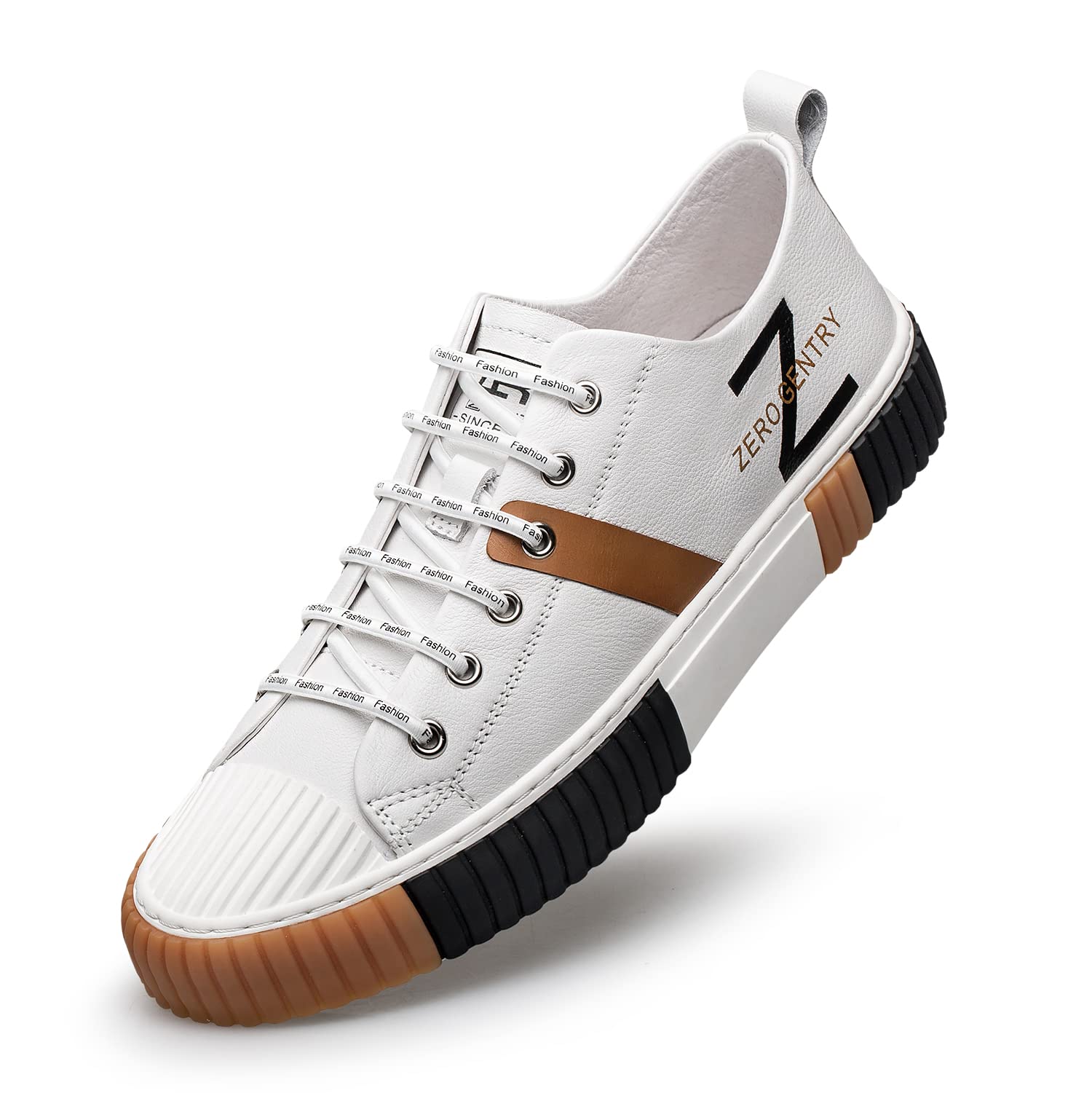 ZRO Men's Leather Sneakers, Casual and Fashion Shoes for Men'S03300