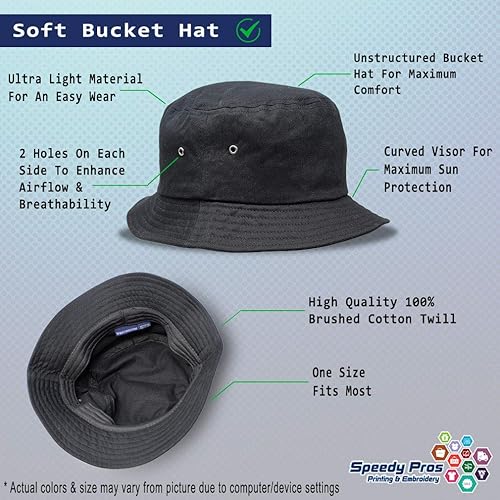 Miniatura 2 de Custom Bucket Apparel Sombrero Alien Gris Cabeza Ojos Amarillos Bordado para Hombres y Mujeres