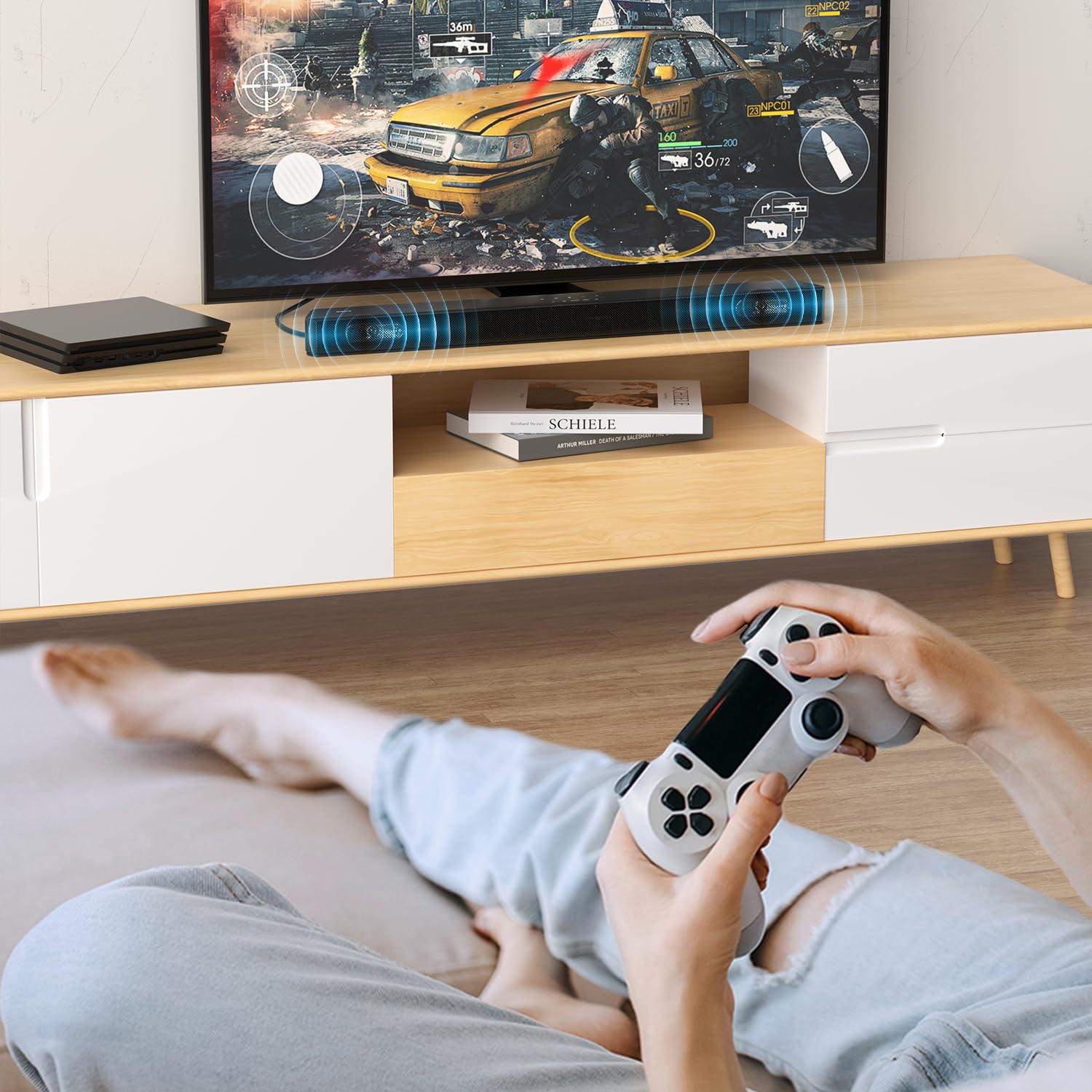 EMK Cavo ottico ad angolo retto placcato oro 24 K - Toslink a 90° a Toslink (10 m), girevole a 360° per soundbar, TV e home theater