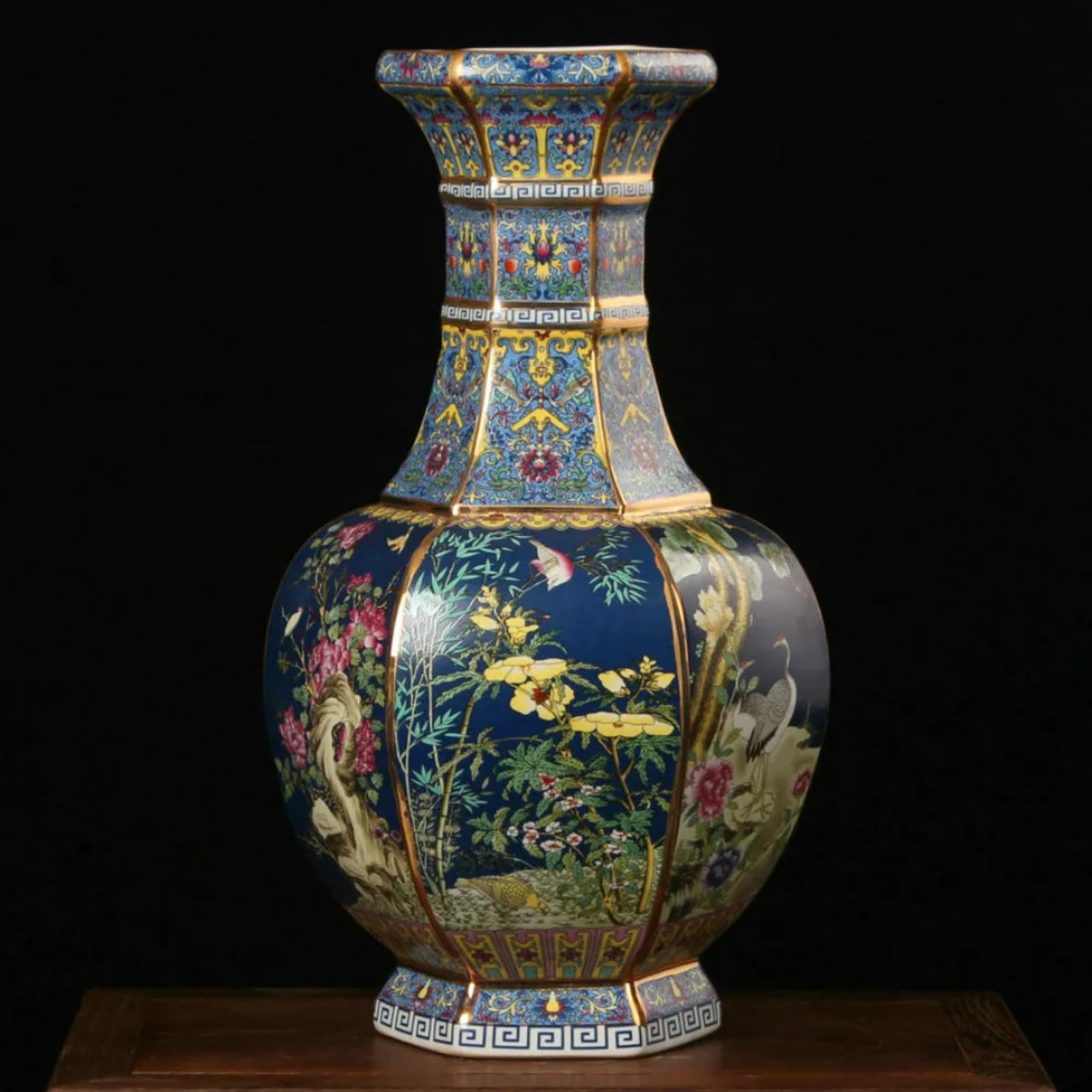 Vase en céramique de 24 cm Jingdezhen fait main pour rompre la monotonie de vos meubles