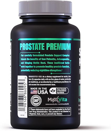 Miniatura 8 de Próstata Premium - Saw Palmetto para hombres, ortiga, ashwagandha, licopeno, vejiga y alivio urinario, suplemento de próstata para hombres, 60