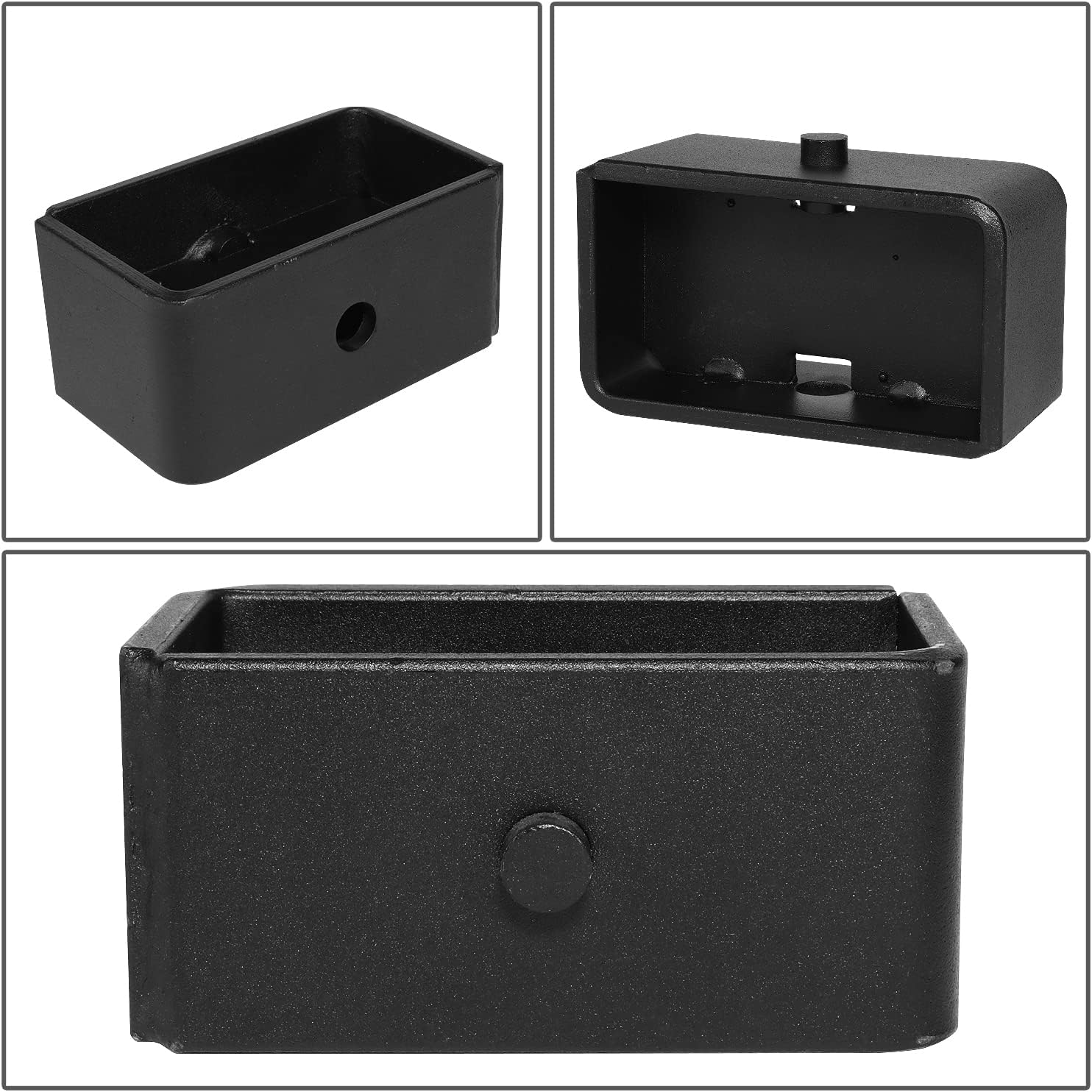 DNA MOTORING FLLK-CH-R-003 3'' Rear Leveling Lift Block Kit w/U-Bolts Compatible with 99-22 Silverado 1500 / Sierra 1500