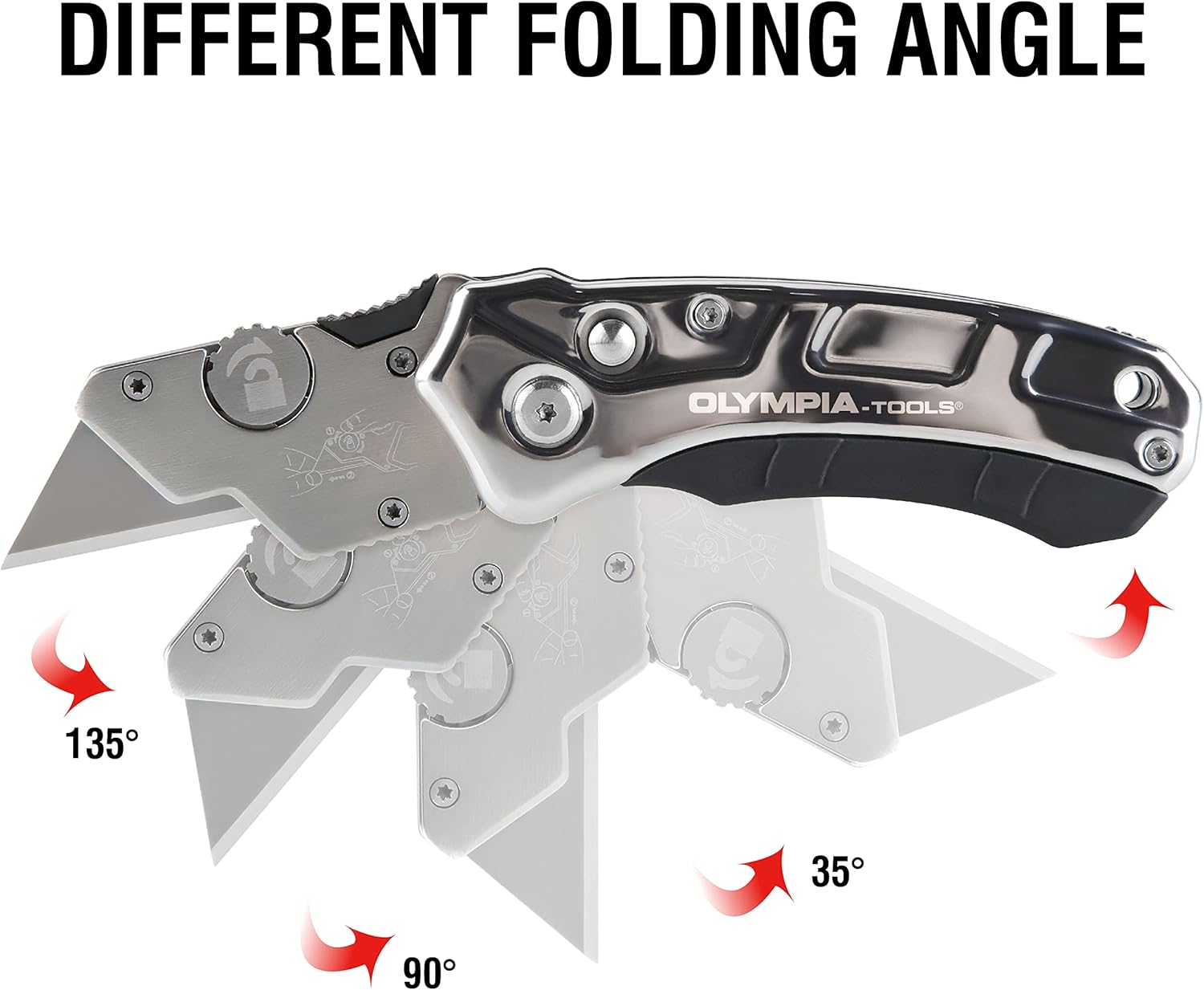 Olympia Tools 33-125 Turbofold Stainless Steel Utility Knife