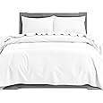 True North by Sleep Philosophy Cozy Flannel Warm 100% Cotton Sheet - Novelty Print Animals Stars Cute Ultra Soft Cold Weather Bedding Set, Cal King, Ivory Solid 4 Piece