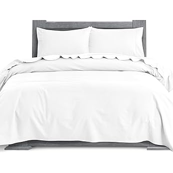 True North by Sleep Philosophy Cozy Flannel Warm 100% Cotton Sheet - Novelty Print Animals Stars Cute Ultra Soft Cold Weather Bedding Set, Cal King, Ivory Solid 4 Piece