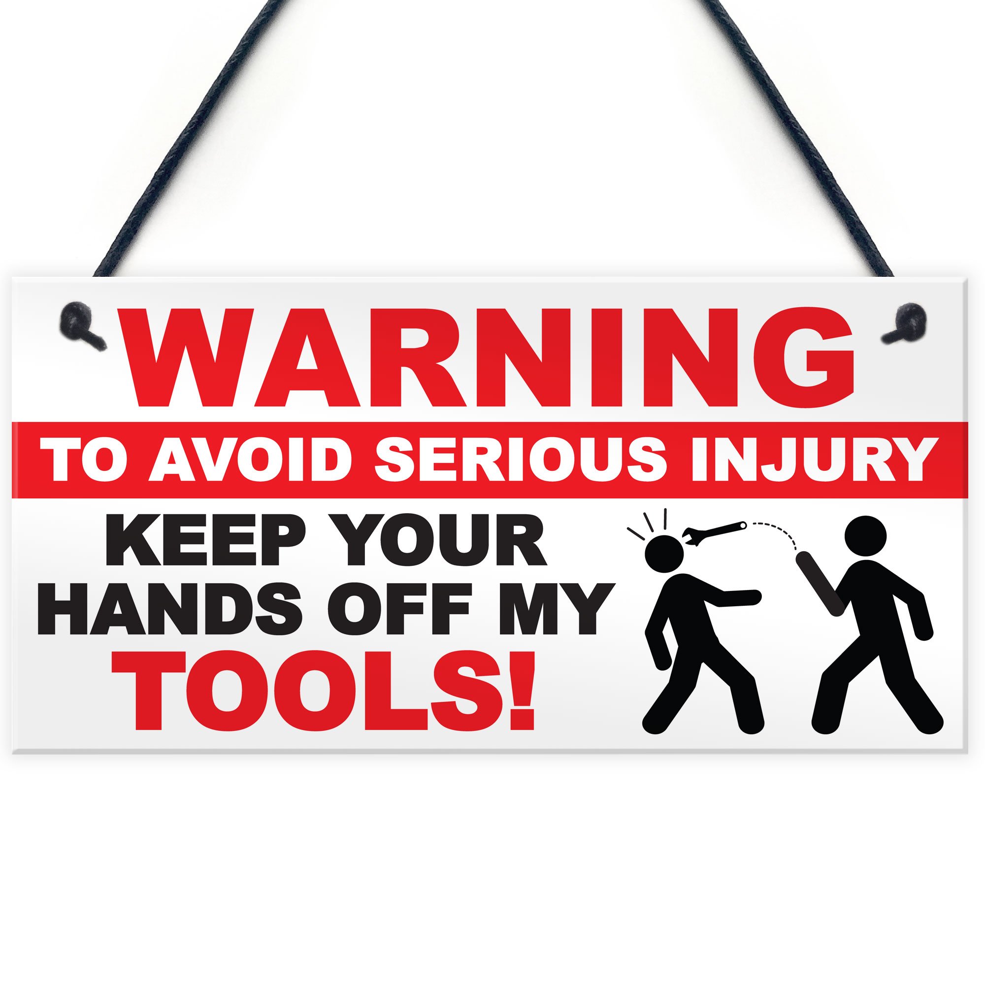 XLD Store Warning To Avoid Serious Injury Keep You Hands Off My Tools! Garage Dad Grandad Factory Gift Sign Present Shed
