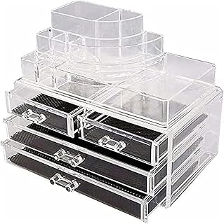 صندوق منظم مستحضرات التجميل من الاكريليك الشفاف، 1303_ضمان لمدة عام واحد