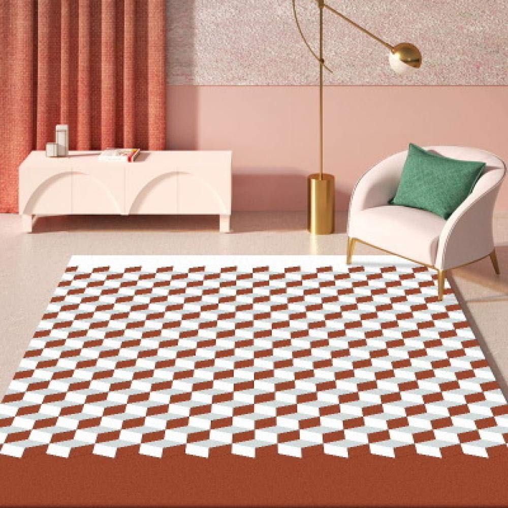 Moquettes douces orange cube 140x200 pour rechauffer un sol froid et triste
