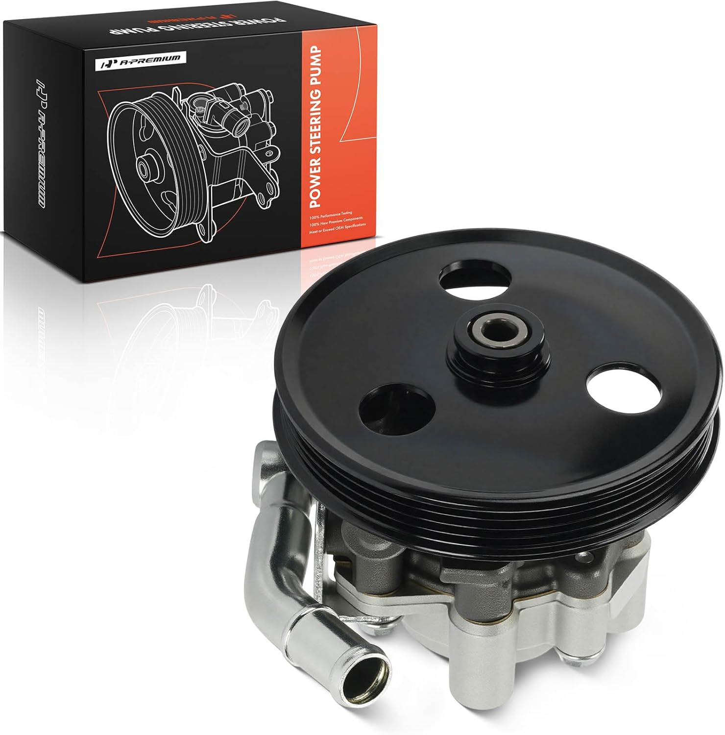 A-Premium Power Steering Pump, with Pulley & Inlet line, Compatible with Chrysler PT Cruiser 2001 2002