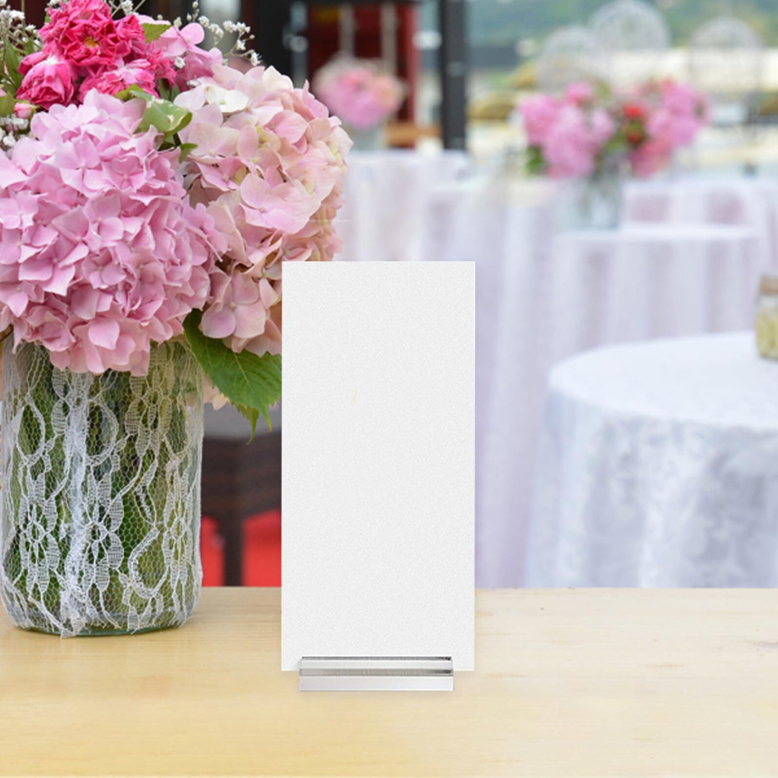 BESTYASH 10stücke Acryl Kartenhalter Transparent Kartenpräsentationsständer für Hochzeiten Ausstellungen und Partys Namenskartenhalter aus Acryl