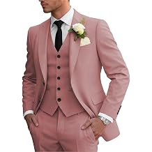 3 Piece Mens Suits Slim Fit Sets Elegant Suit for Men Peak Lapel Two Button Solid Jacket Vest Pants Prom