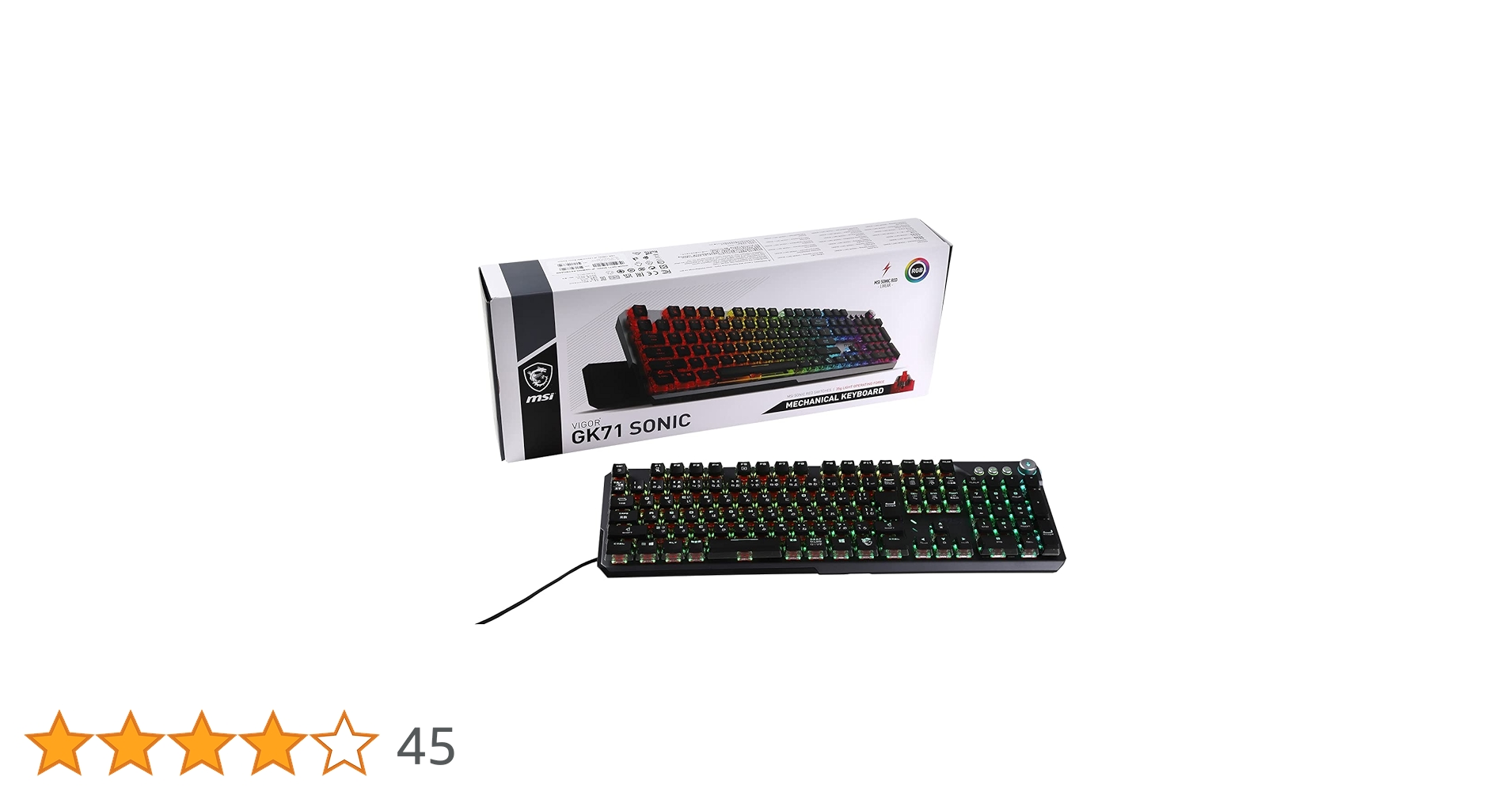 Amazon.co.jp: MSI VIGOR GK71 SONIC JP ゲーミングキーボード Amazon.co.jp: MSI VIGOR GK71 SONIC JP ゲーミングキーボード