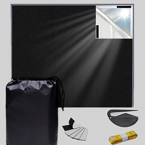 Cortinas opacas 100% opacas, cortinas opacas con calcomanías para cualquier ventana de 118 x 57 pulgadas, cortadas a cualquier tamaño de forma, para