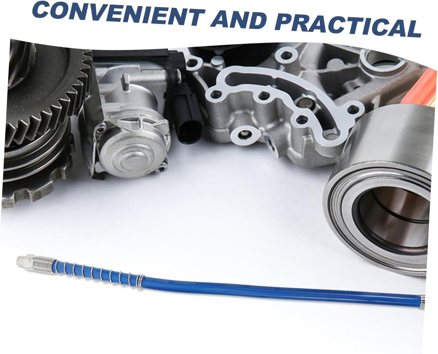 Gatuida Heavy Duty Replacement Hose for Grease Gun Non-slip Coil Spring Pipe Industrial Automotive Application