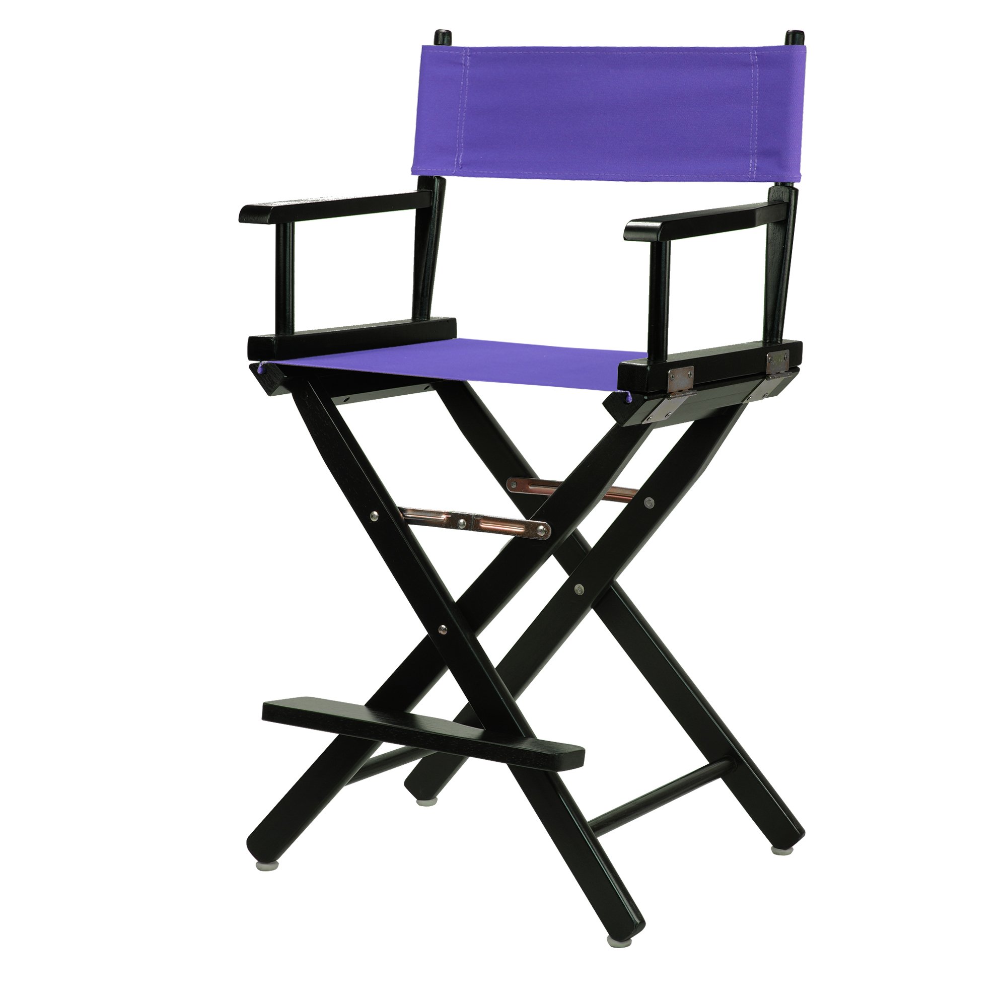 Casual Home 220-02/021-41 Director Chair 24" - Counter Height BlackFrame/Purple Canvas