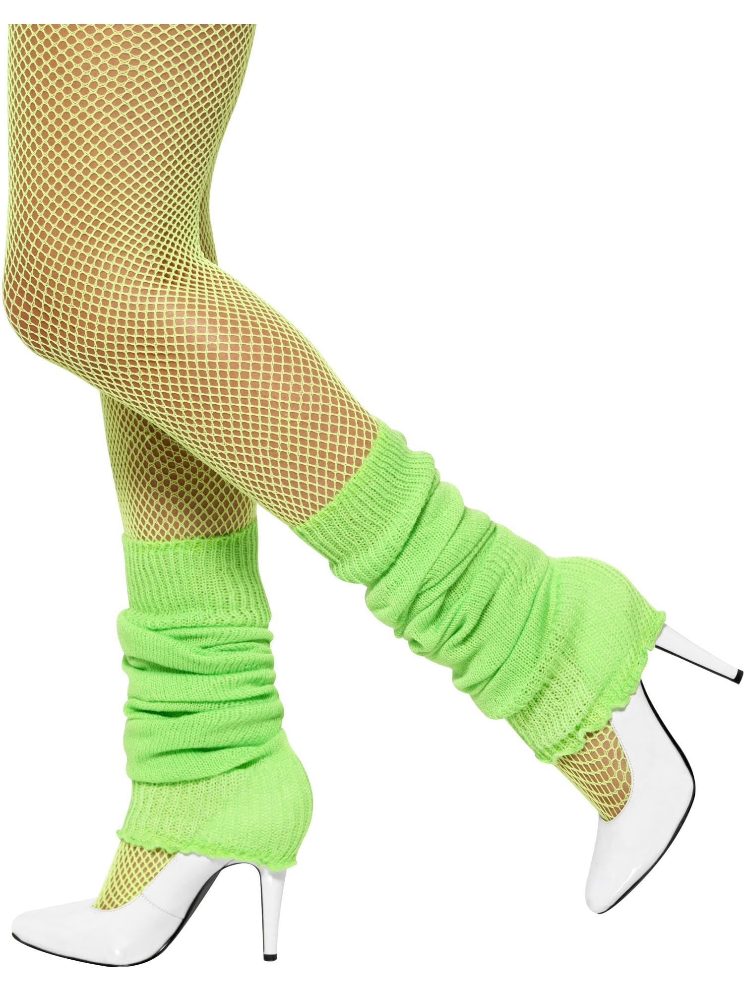 Smiffys Women's Green Legwarmers Neon