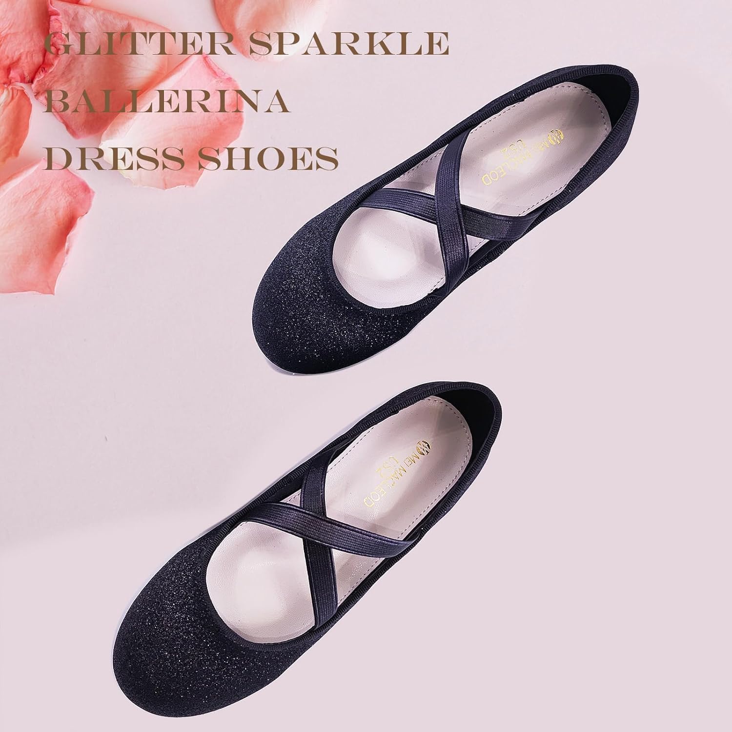 Mei MACLEOD Girl's Mary Jane Shoes Ballerina Shoes, Princess Dress Shoes for Party Wedding - Image 5