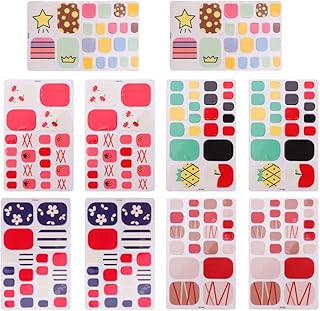 FRCOLOR 10 Peças Adesivos de Unha de Dedo Do Pé Tiras de Unha de Dedo Do Pé Nail Art Envoltórios Completos Polonês Adesivos de Manicure Adesivos Adesivos de Unha de Arte para Meninas