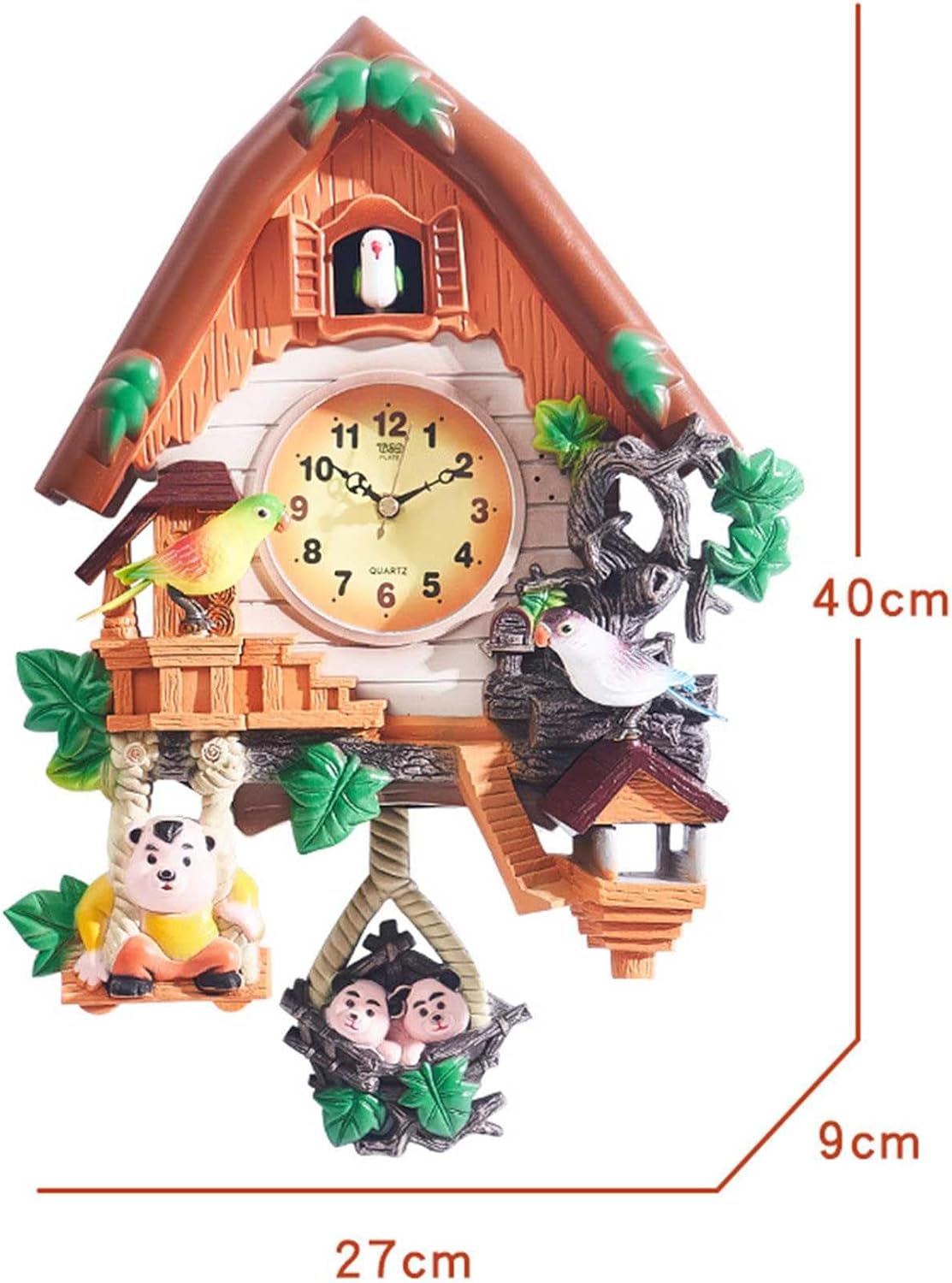 Wall Clock Cuckoo European Style Living Room Home Decoration Reporting The Hour Voice Controlled Children's Watch