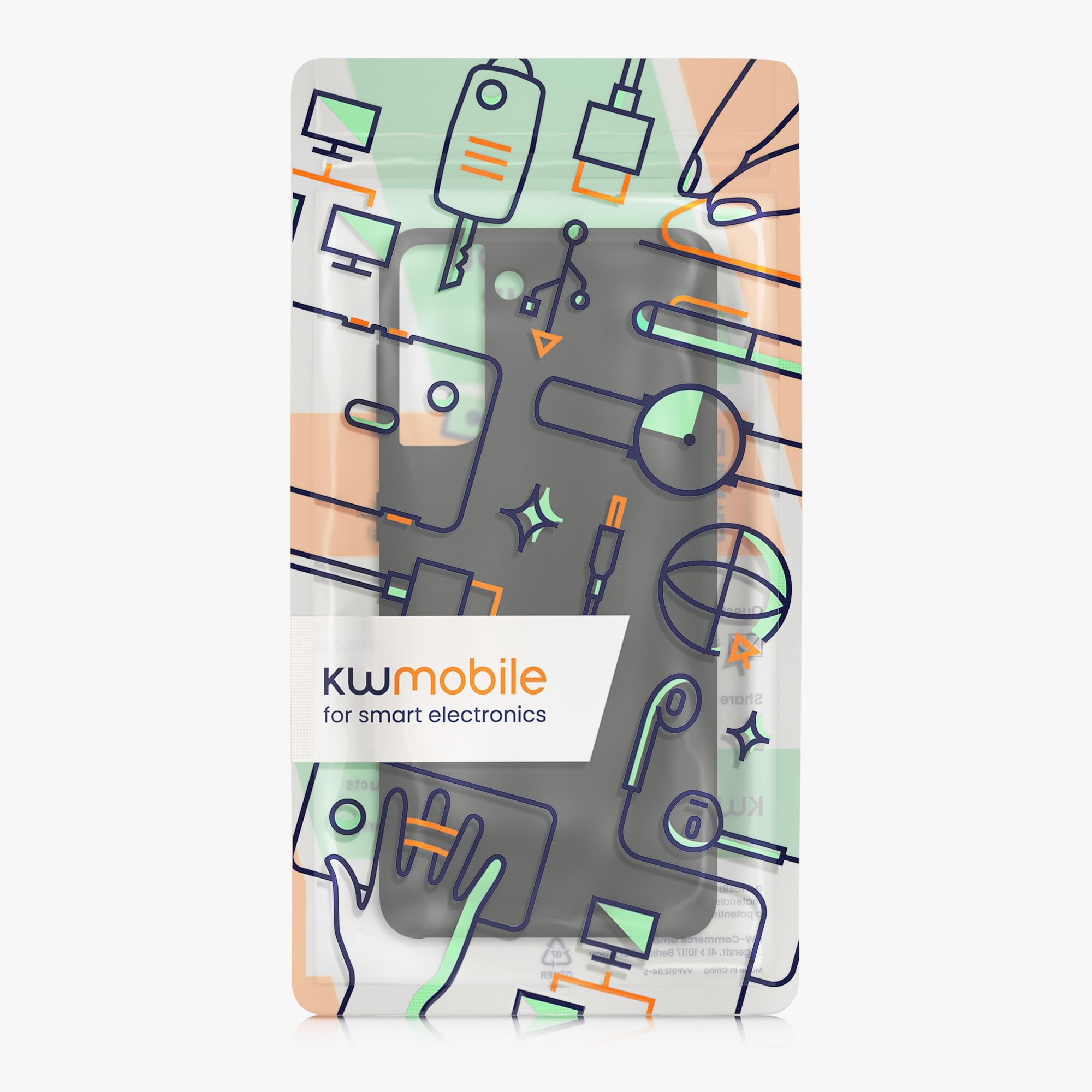 kwmobile Case for Samsung Galaxy S21 Case - Soft Cover - Shockproof Silicone - Wireless Charging Dark Grey — view 7