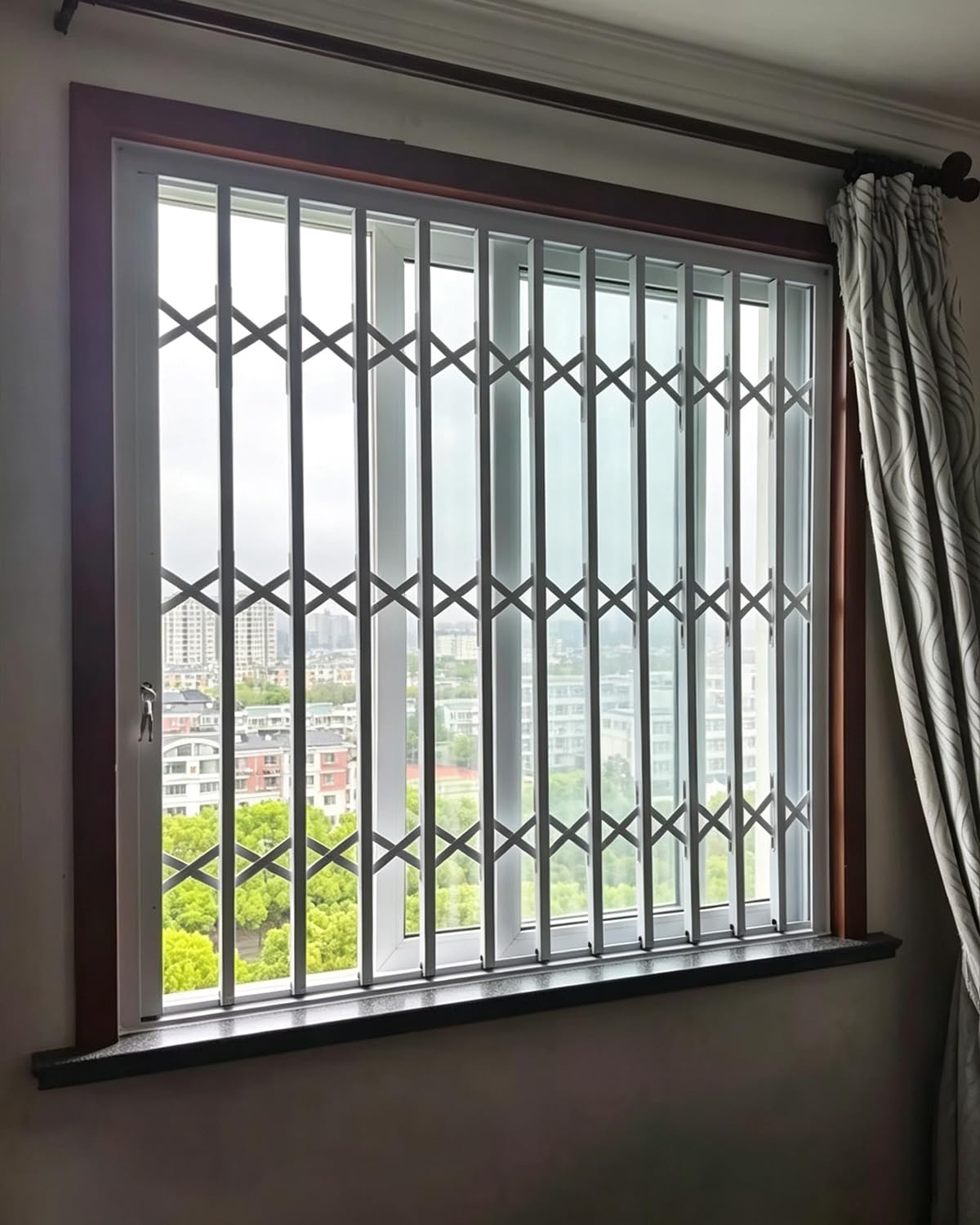 Garde Corps Fenetre Barreau de Fenêtre Anti-intrusion pour Ouverture Verticale, Grille Fenetre