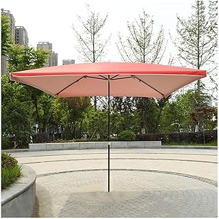 Sombrilla Oxford ajustable con revestimiento plateado para patio, 3 niveles de altura, sombrilla de playa al aire libre (2,2 x 2,8 m, azul) - Protección UV, ligera, no requiere base