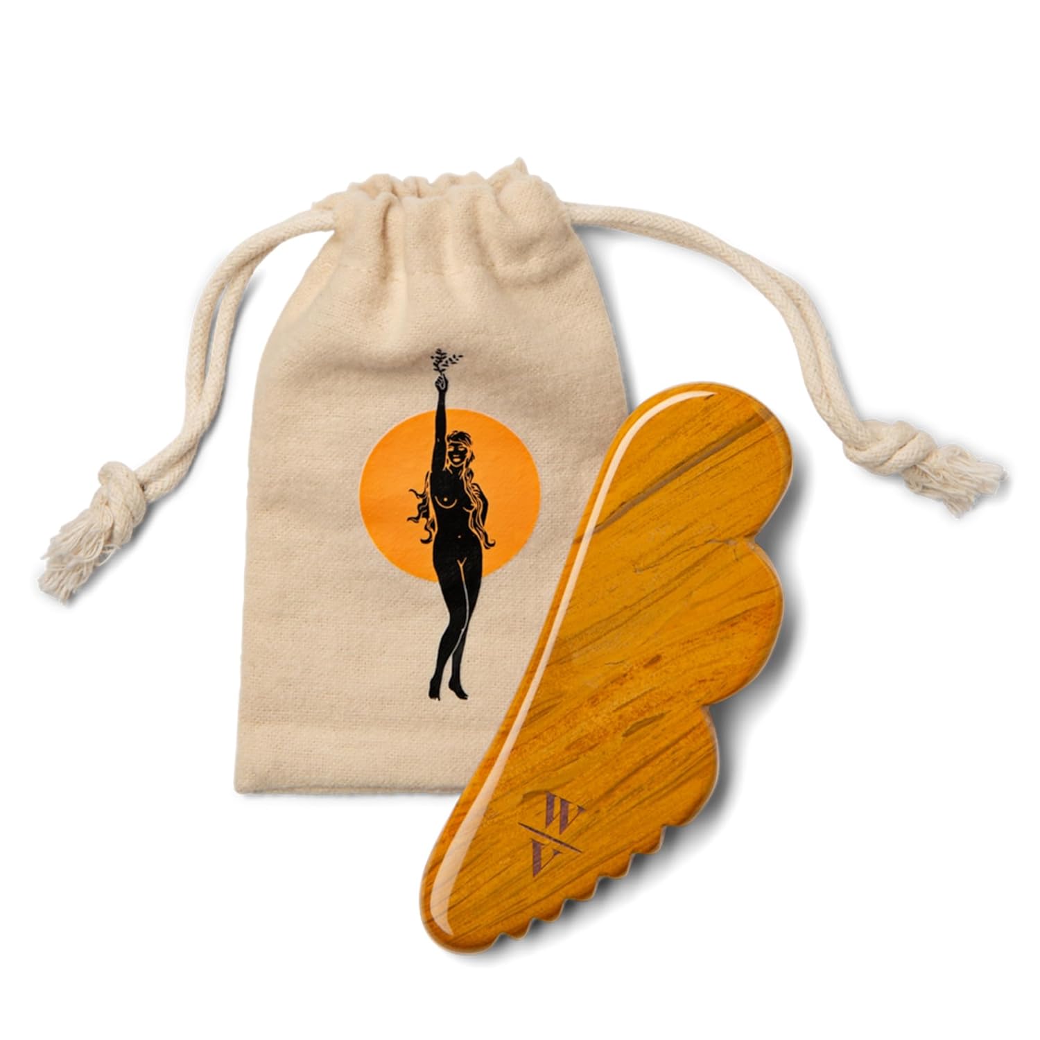 Wonder Valley - Gua Sha | Sustainably Sourced Mookaite Jasper | Support Lymphatic Drainage and Reduce Puffiness | Travel Pouch Included (4.24" x 1.5") - 1 Count