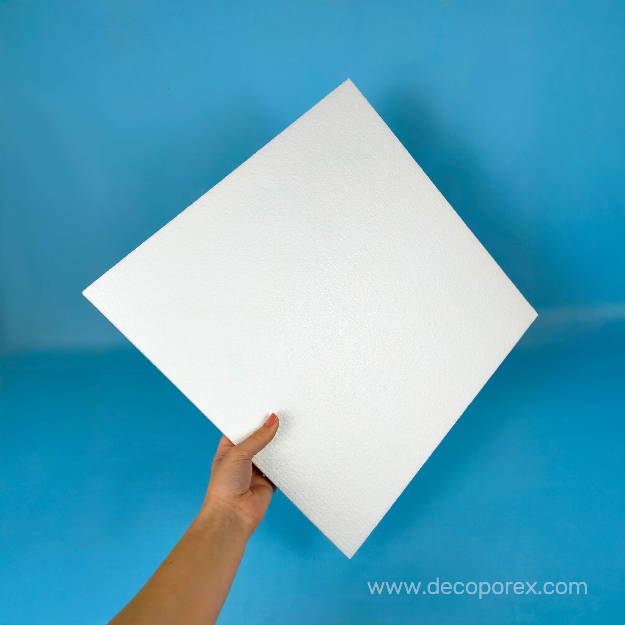 Blocchi di polistirene espanso da 40x40x3 cm per lavori artigianali educativi (7 unità)